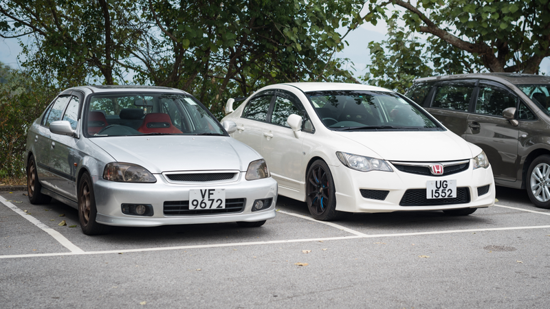 Many, many Civics around